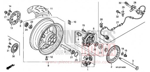 RUOTA POSTERIORE CBR1000RRA di 2010